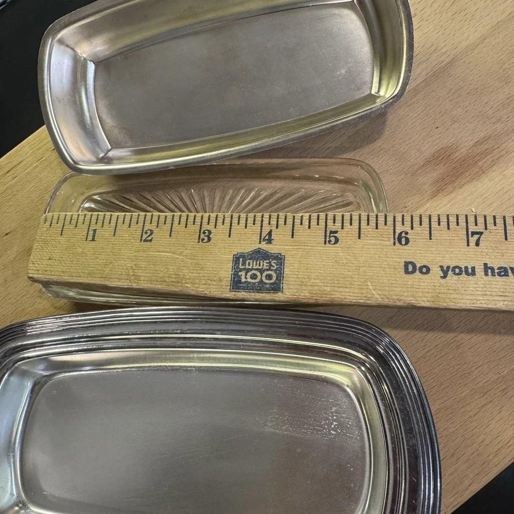 Silver Plated‎ Butter Dish Glass Insert FB ROGERS SILVER CO 1998 Trademark